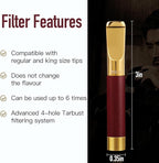 Reusable Washable Cigarette Filter Tips Mouthpiece Handcrafted Solid Wood Metal - Image 3