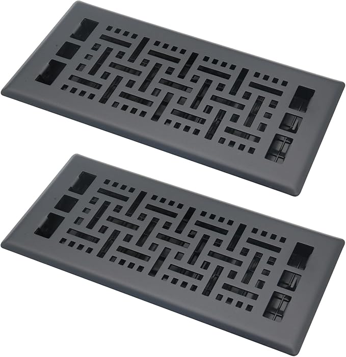 4X10 Inch Floor Vent for Room 2 Packs Floor Grates Heavy Duty Walkable Steel by JATOHOME