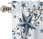 Kitchen Curtains Tiers and Valance Set of 3, Texas Star Country Light Filtering - Image 5