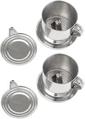 2 Sets Vietnamese Coffee Filter Stainless Steel Coffee Pot Drip Infuse Cup by Unknown