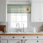 Daisy Flower Sheer Valances for Windows 60"x18", Light Filtering Kitchen - Image 3
