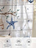 Sheer Curtains 54 Inch Length, Coastal Eucalyptus Semi Sheer Curtains Light - Image 6