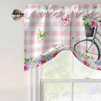 Spring Tie Up Valance Curtains for Windows, Kitchen Curtains Window Shades - Image 4