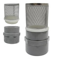 3/4" Stainless Steel Filter Cover Connected to 3/4" DN20 Grey PVC Water Pipe by AIMCOCO