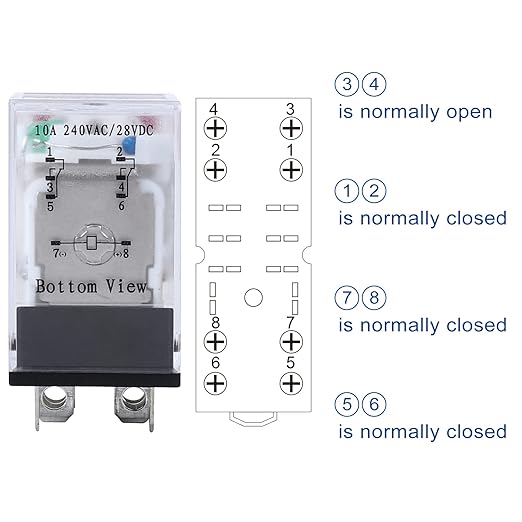 Electromagnetic Power Relay, 8-Pin 10 AMP 12V AC Relay Coil - Image 5