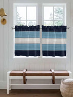 Vintage Country Woodcuts Window Valance Curtains, 2 Panel by IDOWMAT