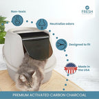 6-Pack Activated Carbon Cat Litter Box Filter Replacement - Image 3