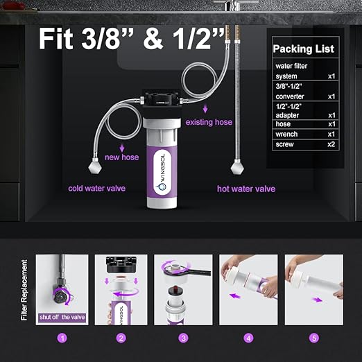Under Sink Water Filter System, NSF/ANSI 42&53 Improve Taste, EZ Change Life - Image 6