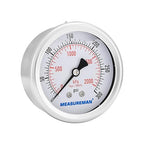 MEASUREMAN 2-1/2 inch Dial Size, Liquid Filled Pressure Gauge, 0-300psi/2000kpa - Image 6