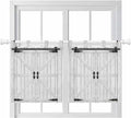 Farmhouse Wood Grain Kitchen Curtains 36 Inch Length, Small Window Curtains Tab by Unknown