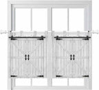 Farmhouse Wood Grain Kitchen Curtains 36 Inch Length, Small Window Curtains Tab by Unknown
