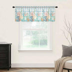 Summer Beach Sheer Valance Curtains, Ocean Colorful Coral Shell Seaweed - Image 5