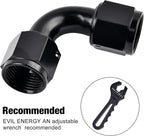 EVIL ENERGY 10AN Female to 10AN Female 90 Degree Swivel Coupler Union Fitting - Image 4