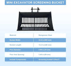 24-inch / 600-millimeter Screen Bucket, Excavator Accessory, Suitable - Image 4