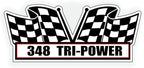 2X Engine Window Air Cleaner Sticker Decal 348 Tri Power V8 Motor - Image 2