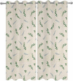 Leaf Outdoor Curtains for Patio Summer Jugal Leaves Pastoral Plant Linen - Image 9