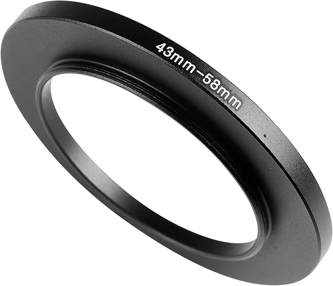 43-58mm Metal Step-Up Ring Adapter Compatible by Unknown