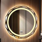 LED Bathroom Mirror with Lights and Demister Pad Wall Mounted Touch Sensor by Unknown