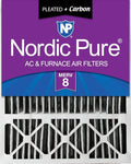 Nordic Pure 20x25x5 Honeywell Replacement Air Filters MERV 8 Pleated + Carbon 1 by NordicPure