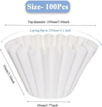 1-2 Cup White Coffee Filters, Small Coffee Maker, Single Serve Coffee Pot - Image 2