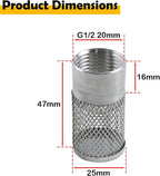 Dia Hose Inlet Suction Strainer Filter, Stainless Steel Water Pump Filter - Image 6