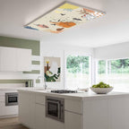 Fluorescent Light Covers for Ceiling Lights Boho Abstract Geometric Magnetic - Image 2