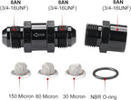 8AN Inline Fuel & Oil Feed Filter Set - Image 2