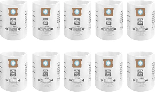 10 Pack Shop Vac 10-14 Gallon Vaccum Bags, ALYYDBG Type F 90662 9066200 9066233 by ALYYDBG