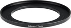 58-77mm Metal Step-Up/Down Ring Adapter Compatible - Image 2