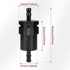 5/16" Billet Inline Fuel Filter 30 Micron Aluminum Black - Image 2