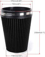 MUGE RACING 6" 152 mm High Flow Inlet Air Filter, Air Intake Cone Filter - Image 6