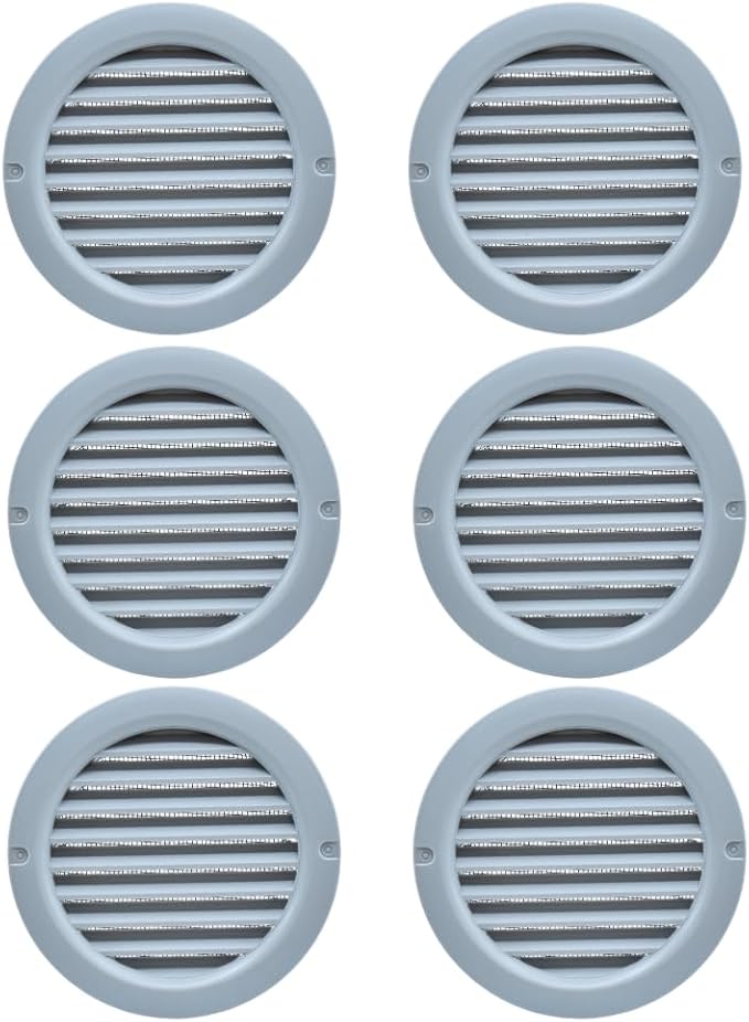 VENTS-US - 4" Round Plastic Light Gray Vent Cover - Compatible with a 4 Inch - Image 3