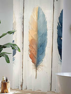 Sheer Curtains 96 Inches Long, Boho Ombre Vintage Wooden Grain Privacy Voile - Image 4
