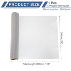 uxcell 300 Mesh 118" x 12" Woven Wire Mesh, 304 Stainless Steel Air Vent Filter - Image 2