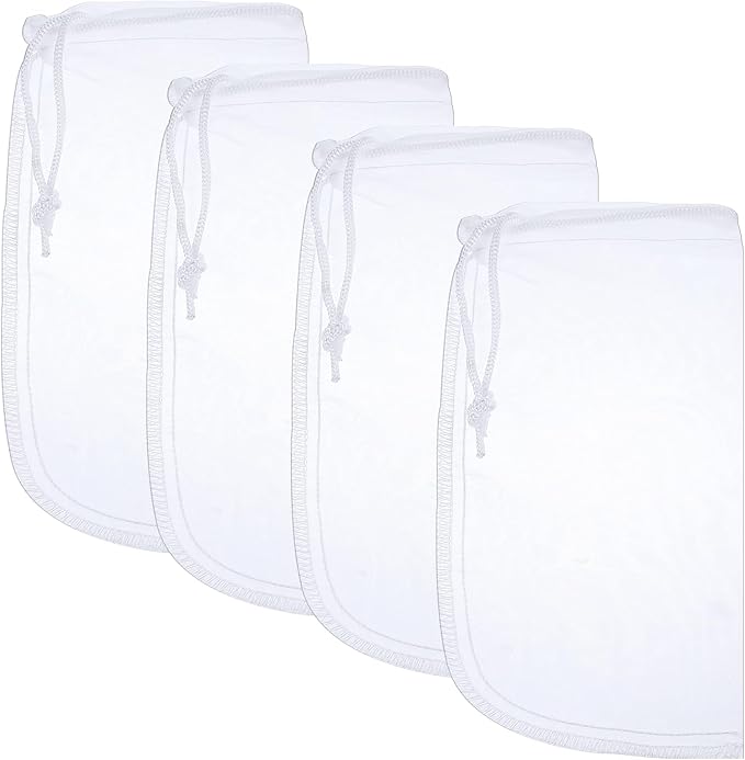 4 Pack Aquarium Filter Bags Fine Mesh Bag Filter Sock Nylon Aquarium Media Bag by Unknown