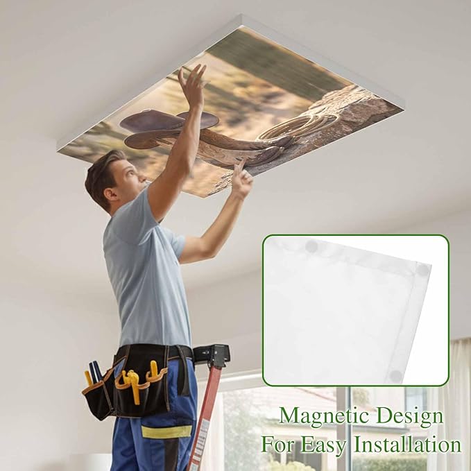 3 Pack Fluorescent Light Cover, Cowboy Western Light Covers - Image 3