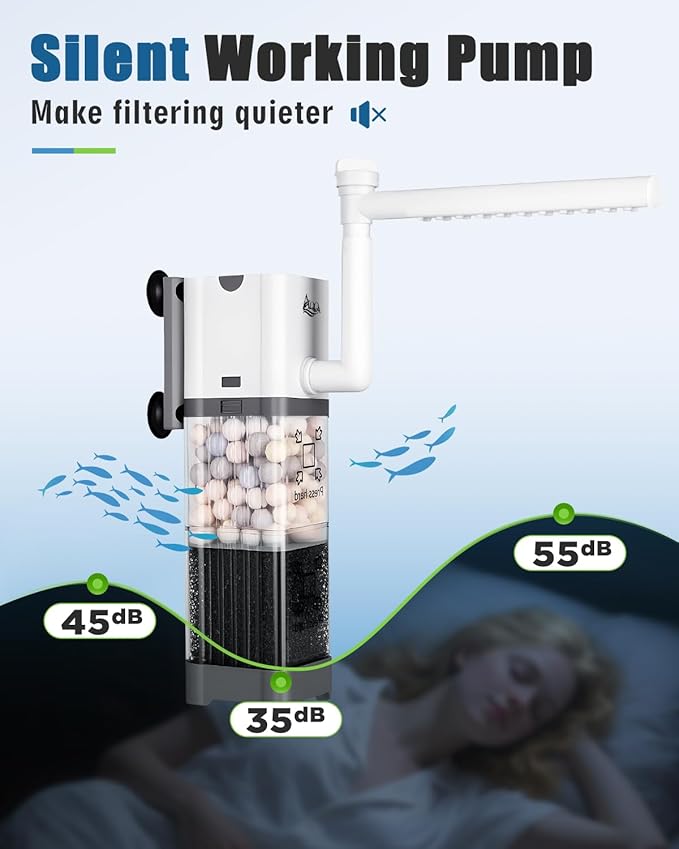 AQQA Aquarium Filter, Power Fish Tank Filter - Image 6
