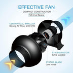 iPower 4 Inch 195 CFM Inline Fan, Air Carbon Filter, 8 Ft Al Foil Ducting - Image 4