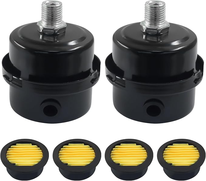 2 Pcs Air Compressor Silencer, 1/4 Inch Thread Intake Filter Muffler, 12.5 mm - Image 2