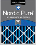 Nordic Pure 16x25x4 Pleated Air Filters MERV 7 Plus Carbon 1 Pack by NordicPure