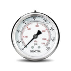 SENCTRL 0-160 Psi Glycerin Liquid Filled Air Pressure Gauge, 2.5" Dial Size by senctrl