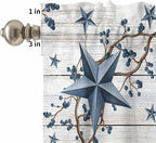 Kitchen Curtains Tiers and Valance Set of 3, Farmhouse Light Filtering Window - Image 5