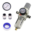 RIH 3/8"NPT Air Filter Pressure Regulator Combo Piggyback, 5 Micron Brass by RIHRightPneumatic