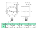 4" Oil Filled Pressure Gauge - Image 4