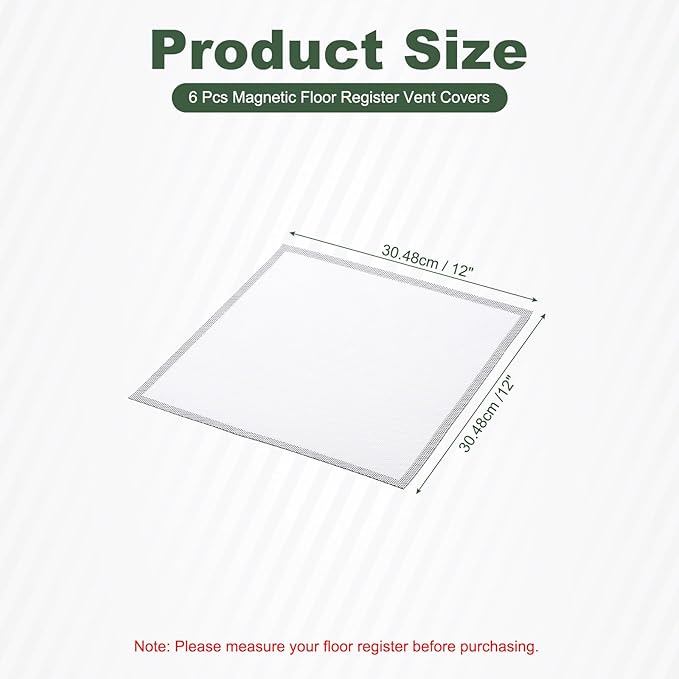 YOKIVE 6 Pcs Magnetic Floor Vent Covers, Floor Register Cover PVC Mesh Air Vent - Image 2