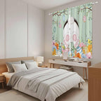 Easter Window Curtains 63 Inch Long 2 Panel Set, Rod Pocket Bedroom Curtains & - Image 4