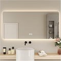 Bathroom Mirror with LED Lights，Illuminated Led Bathroom Mirror with Demister by ZXCASDF