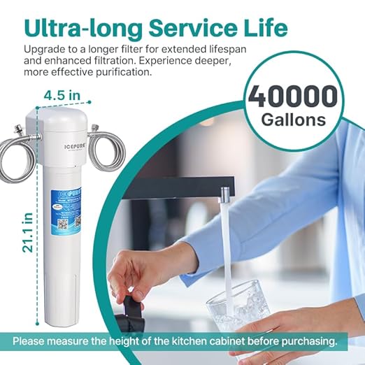 ICEPURE WFS5300A-20 5 Years or 40K Gallons Under Sink Water Filtration System - Image 2