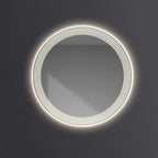 Bathroom Mirror with LED Lights, Wall Mirror with Touch Sensor, Round Mirror by YUGXTH