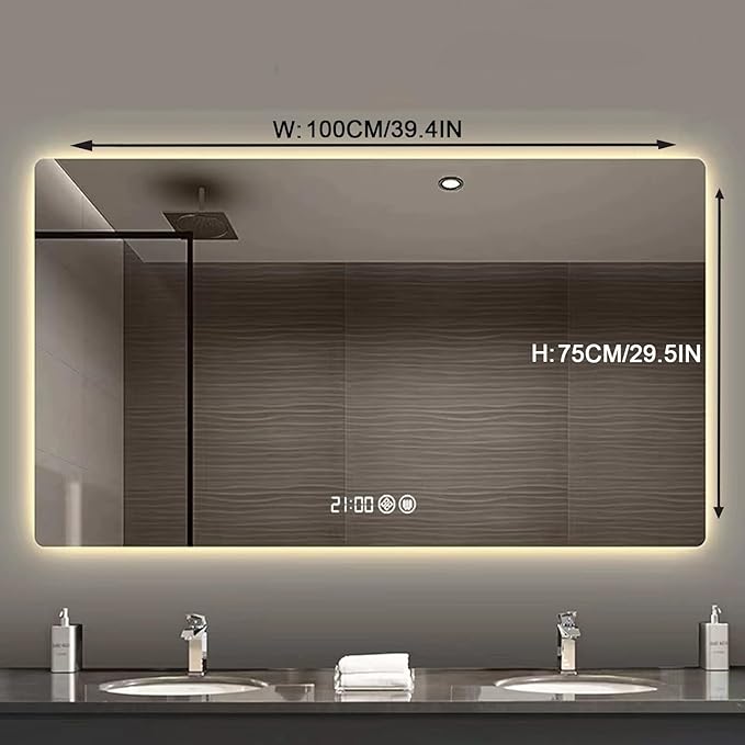Bathroom Mirror with LED Lights，LED Bathroom Mirror，Smart Lighted Bathroom - Image 2